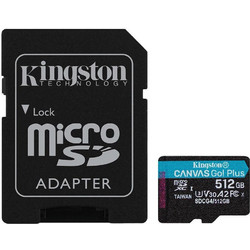 Kingston Canvas Go SDXC 512GB Class 10 U3 V30 UHS-I