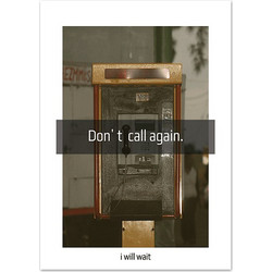 Αφίσα Don't call - Typographic , 29X42 (A3)