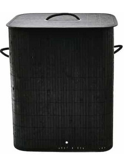 Καλάθι Απλύτων Bamboo Πτυσσόμενο Μαύρο Estia 02-15282