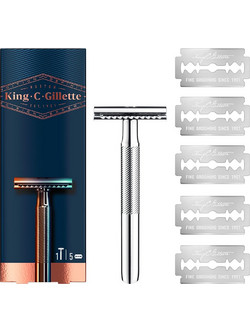 Gillette King C Neck Ξυραφάκι με Ανταλλακτικές Κεφαλές με 5 Λεπίδες