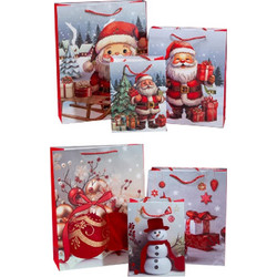 ΠΑΠΟΥΛΙΑΣ Christmas 3D Glitter Gift Bag Μικρή 07804