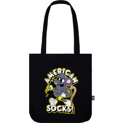 AMERICAN SOCKS STREET RAT TOTE BAG ASG168 BLACK 38 x 42 cm