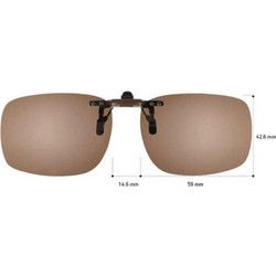 Sunglasses CLIP ON ΓΙΑ ΚΟΚΑΛΙΝΟ ΚΑΙ ΜΕΤΑΛΛΙΚΟ ΣΚΕΛΕΤΟ 12735FLIPUP/BROWN/59