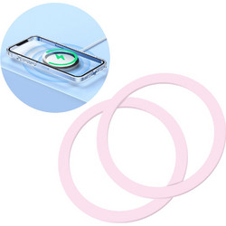 Joyroom set of metal magnetic rings for smartphone 2 pcs. pink (JR-Mag-M3)