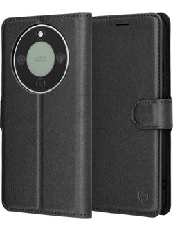 Techsuit Leather Folio Θήκη (Honor Magic8 Lite) Black