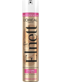 L'Oreal Paris Elnett Satin Volume Flat Λακ Μαλλιών Δυνατό Κράτημα 200ml