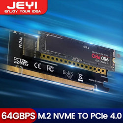 Προσαρμογέας JEYI M.2 NVME σε PCIE X16, 2280/60/42/30 NVMe SSD σε PCIe 4.0 3.0 GEN4 64 Gbps κάρτα επέκτασης
