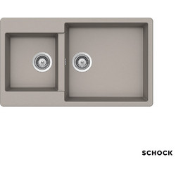 Schock Cristalite Element Concrete Beton Ένθετος Νεροχύτης Γρανίτη Αντιστρεφόμενος Ματ 86x50cm 31290-1451
