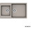 Schock Cristalite Element Concrete Beton Ένθετος Νεροχύτης Γρανίτη Αντιστρεφόμενος Ματ 86x50cm 31290-1451