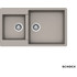 Schock Cristalite Element Concrete Beton Ένθετος Νεροχύτης Γρανίτη Αντιστρεφόμενος Ματ 86x50cm 31290-1451