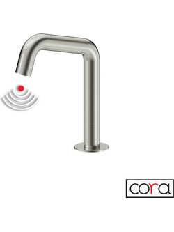 Μπαταρία Νιπτήρα Ηλεκτρονική Κρύο (Ρεύμα) Cora Inox Brushed