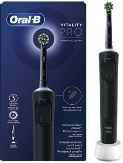 Oral-B Vitality Pro Protect X Clean Ηλεκτρική Οδοντόβουρτσα με Χρονομετρητή Black