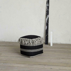 Πουφ 40x40x40 Merill Charcoal Gray Nima Home