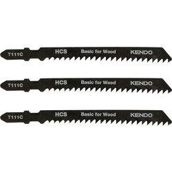 KENDO ΣΕΤ 3ΤΜΧ ΜΑΧΑΙΡΙΑ ΣΕΓΑΣ ΞΥΛΟΥ BASIC T111C 46000401
