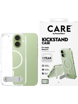 Διάφανη Θήκη CARE by Panzerglass Kickstand με White MagSafe για iPhone 17