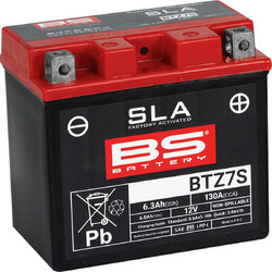 BS Μπαταρία Μοτοσυκλέτας BTZ7S-BS 130A 6.3Ah