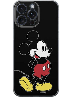 Disney Case Apple iPhone 15 Pro Max Mickey Full Print Smiley Black