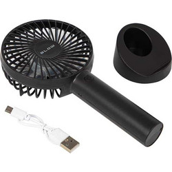 Φορητός Ανεμιστήρας USB BLOW με Επαναφορτιζόμενη Μπαταρία 18650 Μαύρος