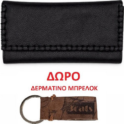 ΧΕΙΡΟΠΟΙΗΤΗ ΔΕΡΜΑΤΙΝΗ ΚΑΠΝΟΣΑΚΟΥΛΑ 3CATS K3 ΜΑΥΡΗ + ΔΩΡΟ ΜΠΡΕΛΟΚ
