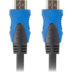Lanberg Καλώδιο HDMI 2.0 Braided HDMI Male to HDMI Male 1m Black / Blue CA-HDMI-20CU-0010-BK