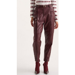 Studio 83 Dakota Leather Pants - Burgundy