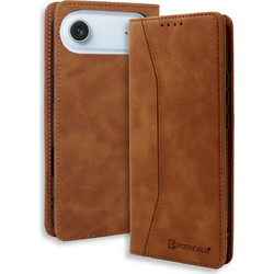Bodycell Book Case Πορτοφόλι Brown (iPhone Air)