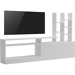 Σύνθετο σαλονιού Seruno pakoworld λευκό 170x25x100εκ 230-000067