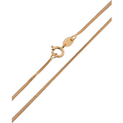 Αλυσίδα λαιμού ροζ χρυσή Κ14 40 cm