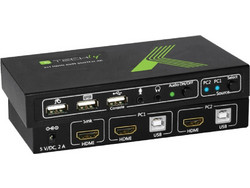 Techly KVM Switch HDMI2U 2 x USB / HDMI