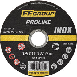 Δίσκος Κοπής F.F.Group Inox Proline 125x1mm 10τμχ