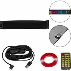 Εύκαμπτη LED Πινακίδα RGB Bluetooth με Κινούμενες Εικόνες και Κείμενο μέσω Εφαρμογής - LED Matrix Panel 12x59.5cm OEM 62412922