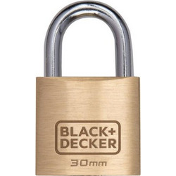 Λουκέτο ασφαλείας Πέταλο Black+Decker με 3 κλειδιά - 30mm