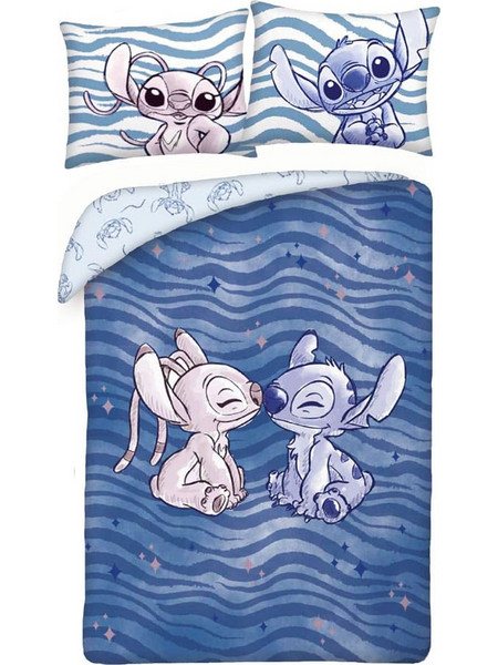 Lilo & Stitch Duvet Set Stitch & Angel Waves 140 x 200 cm / 70 x 90 cm