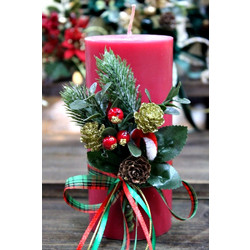 Keradiko Κόκκινο Αρωματικό Κερί 6,5*15cm 97125 003989