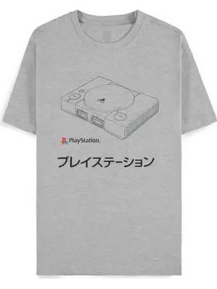 Difuzed Playstation O.G Console Grey Mens Short Sleeved T-Shirt L