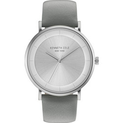 Kenneth Cole Ανδρικό Ρολόι με Γκρι Δερμάτινο Λουράκι KC50567006