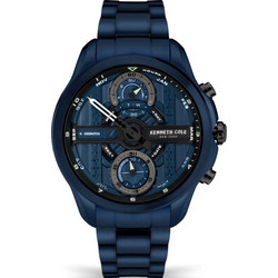 Kenneth Cole Ανδρικό Ρολόι Χρονογράφος με Μπλε Μεταλλικό Μπρασελέ KCWGI2125501