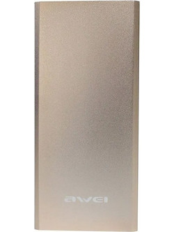 Awei P87K Power Bank 8000mAh με 2 Θύρες USB-A Gold