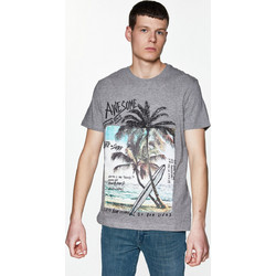 Celio T-shirt Gewavi - GRIS CHINE