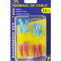 Σετ ακροδέκτες καλωδίων συρταρωτοί - T-tap - Male + Female - 12pcs - 142900