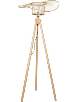 GLOBOSTAR(R) POPPY 01987 Boho Επιδαπέδιο Φωτιστικό με Ντουί 1 x E27 AC 220-240V IP20 - Μπεζ - Μ58 x Π58 x Υ138cm