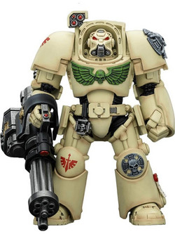 JOY TOY Warhammer 40,000 Dark Angels Deathwing Terminator 3 with Power Fist and Assault Cannon 14cm