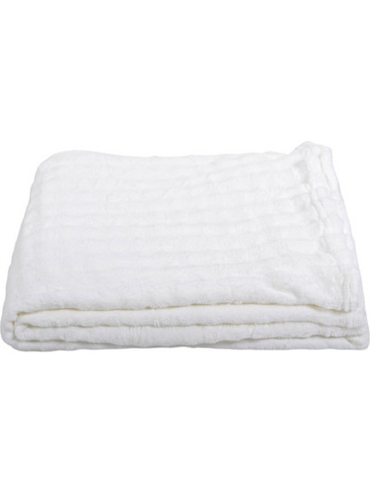 Κουβέρτα Fleece με Βελούδινη Υφή Άσπρη 150x200εκ. Ankor - 846009