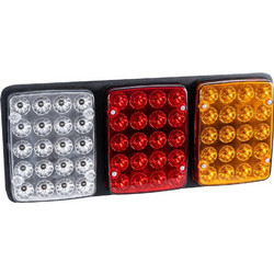 GLOBOSTAR(R) TAILIGHT 999-0260 Πίσω Φανάρι Οχημάτων LED 9W 360lm 180 DC 24V Αδιάβροχο IP66 Πορτοκαλί + Κόκκινο + Ψυχρό Λευκό 6000K - Μ33 x Π2.4 x Υ14cm - Πακέτο 2 Τεμαχίων