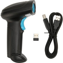 Ασύρματο Laser Barcode Scanner με USB - Bluetooth Χειρός Andowl Επαναφορτιζόμενο με Δυνατότητα Ανάγνωσης 1D 2D και QR Barcodes Μαύρο-Μπλε Q-SM55B Μαύρο-Μπλε