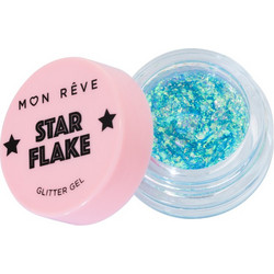 Glitter Gel Πολλαπλών Χρήσεων για Έντονη Πολυδιάστατη Λάμψη Mon Reve STAR FLAKE No 02 Honeymoon 4gr