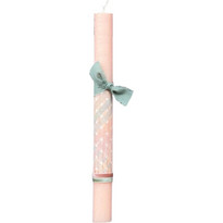 Inehome 961-196-0015 Inehome Λαμπάδα στρογγυλή με Decoupage Diagonal ροζ