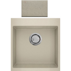 Crown Quadra Q-45 Ένθετος Νεροχύτης Γρανίτη Cappuccino 45x50cm
