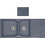 Sanitec Classic 323 Επικαθήμενος Νεροχύτης Γρανίτη Αντιστρεφόμενος Ματ Metallic Silver 115x50cm