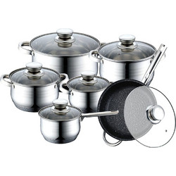 Messi Verona Elegance Cookware Σετ Μαγειρικών Σκευών Inox 12 τμχ MV-9991